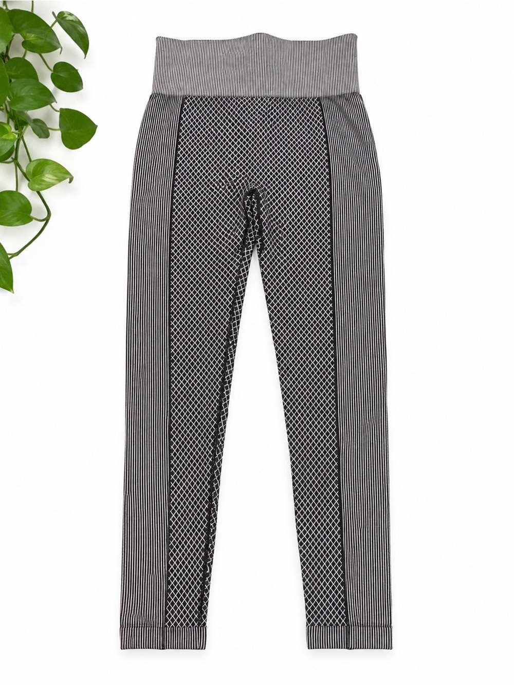 Bailey 44 Sport Black White Geometric Leggings High Rise Stretch Yoga Pants S